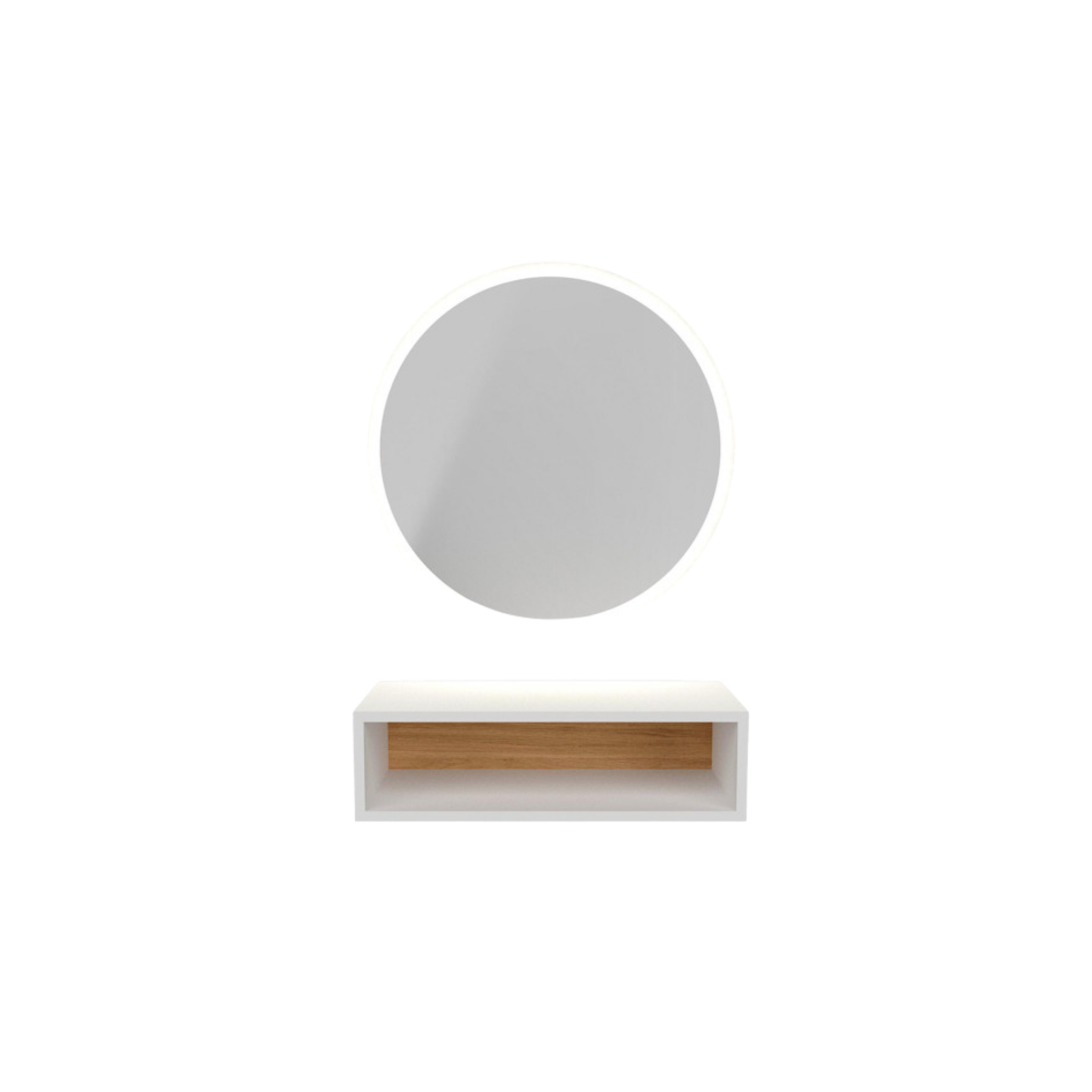 Miroir de coiffure LED avec meuble intégré Nask